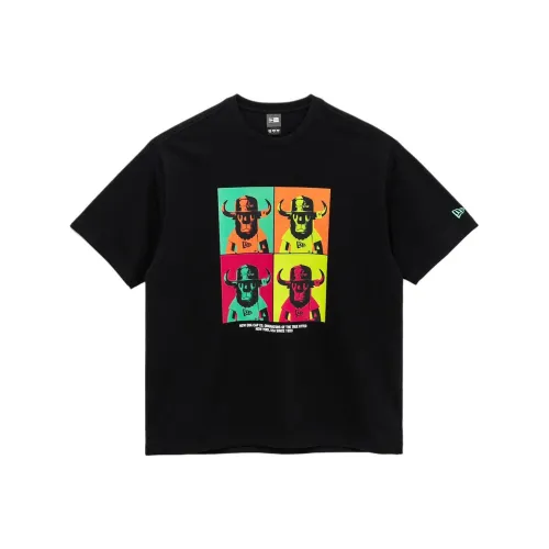 New Era T-Shirt Korean Style Unisex Black