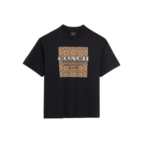 COACH Мужские черные T-рубашки