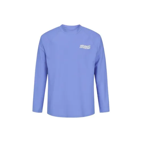 Discovery EXPEDITION Essential Логотип Rashguard Неон Синий T Рубашка Мужской Синий