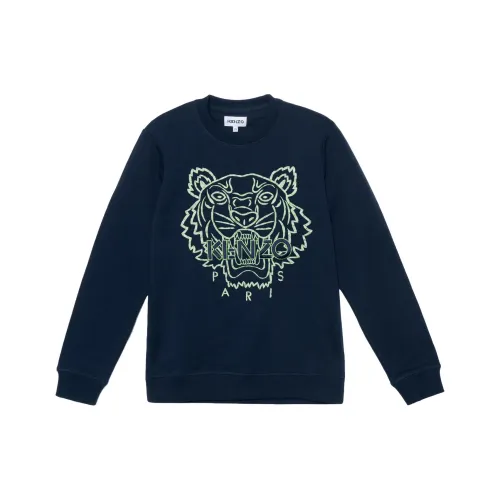 KENZO Classic Tiger Head Темно-синий Мужские Свитшоты