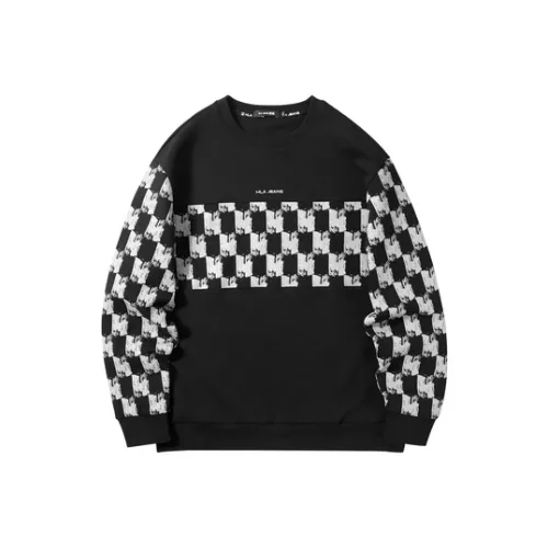 HLA JEANS Черная отделка 02 Мужские свитшоты