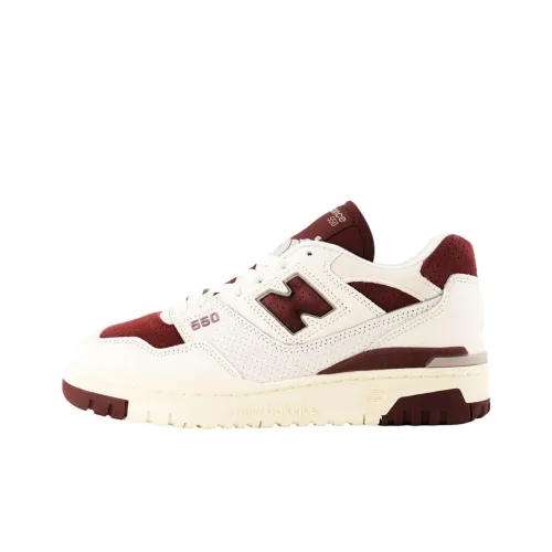 New Balance NB 550 Low Топ Скейтборд Кроссовки Унисекс Бежевый Красный