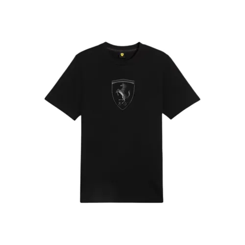 PUMA Scuderia Ferrari RaceTONAL Shield Tee T-Shirt Рубашка Мужская Черная