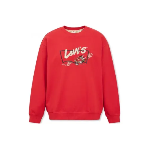 Levis Red Men's Sweatshirts Левис Красный Мужские Толстовки