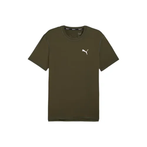 PUMA RUN CLOUDSPUN Темно-оливковая Мужская Футболка