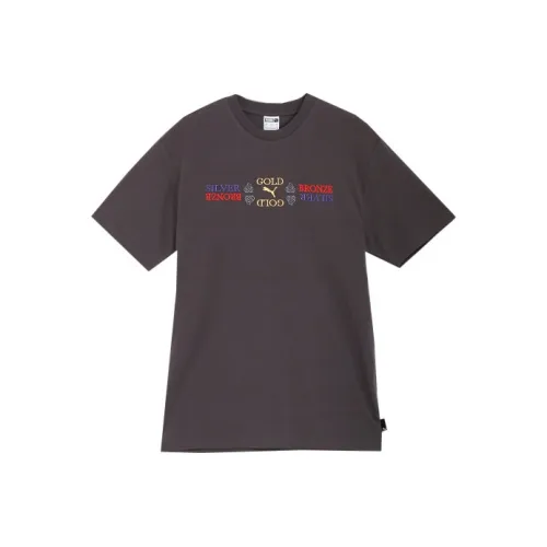 PUMA GRAPHICS Темно-серый Унисекс Футболка