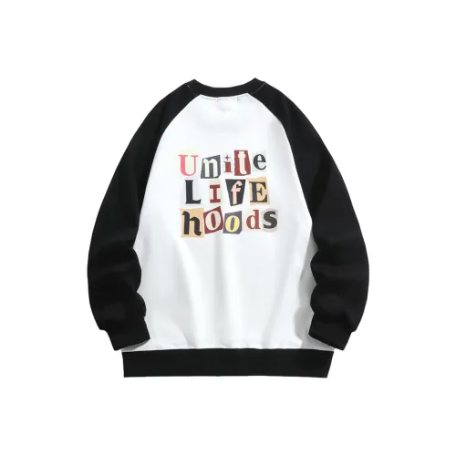 Unite Life HOODS Свитшот Унисекс Черный Белый
