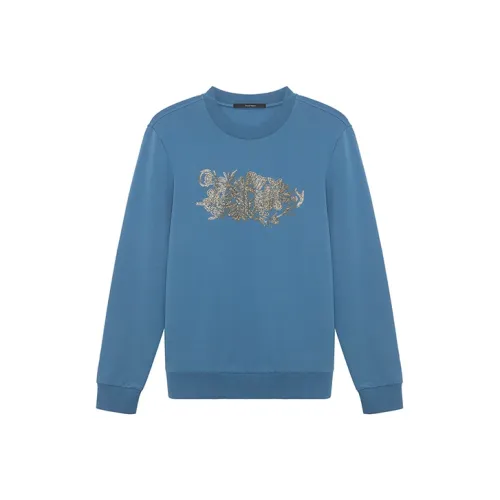 DAVID NAMAN Озерно-голубой Мужской Свитшот