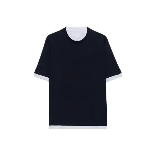 PRADA Темно-синие мужские футболки T
