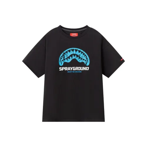 SPRAYGROUND Круглый вырез Пуловер Короткий рукав Т-рубашка Унисекс