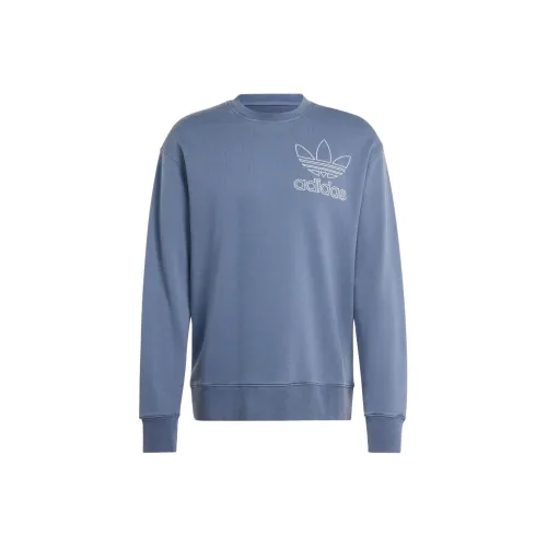 Adidas Originals Adicolor OUTLINE Crewneck Толстовка Мужская Серый Синий