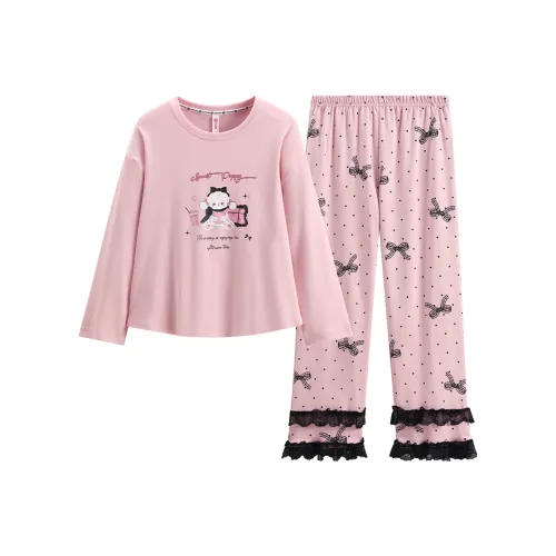 FENTENG Пижамный комплект женский пастельно-розовый
