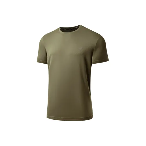 PEAK ZONGXUNXILIE Бег T-Shirt Мужская Оливково-зеленая