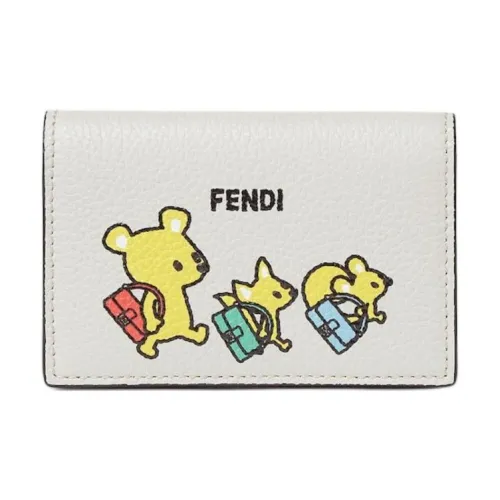 FENDI Baguette GRAIN LEATHER Держатель для карт Мужской Многоцветный