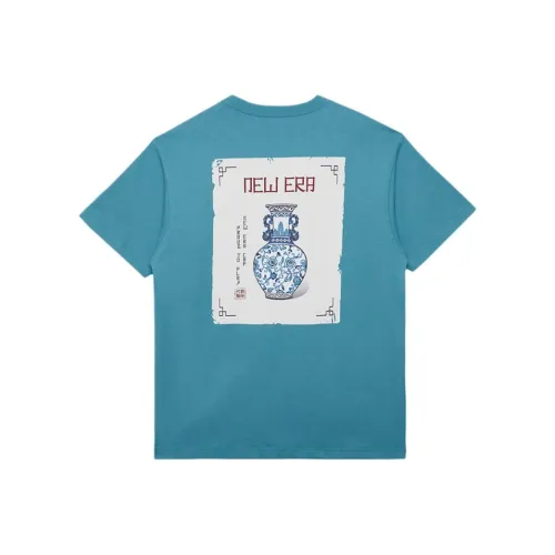 New Era Blue and white porcelain series Зеленая унисекс футболка