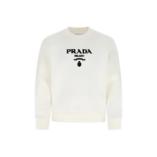 PRADA Белый Мужской Свитшот