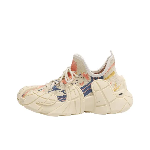 King Jinmai Дышащие Низкие Кроссовки с Толстой Подошвой Женские