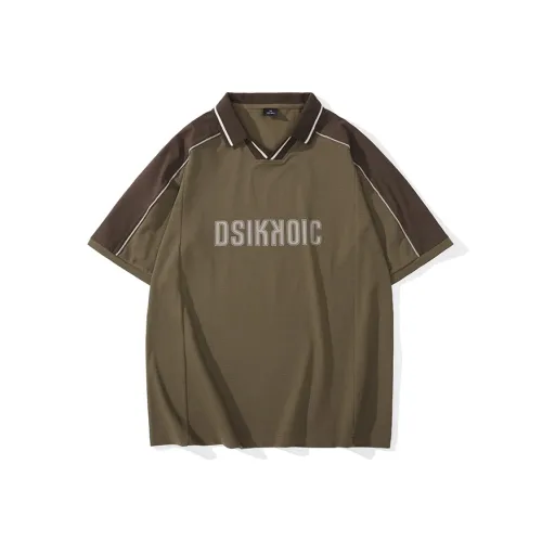 & V & Темный хаки Мужская футболка