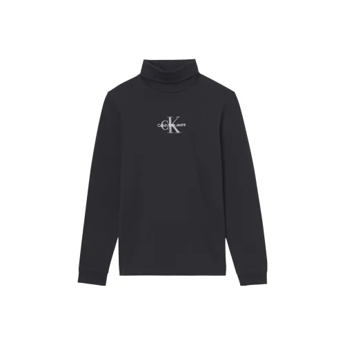 CALVIN KLEIN Тонкий с длинным рукавом с оборками на шее худи мужской черный