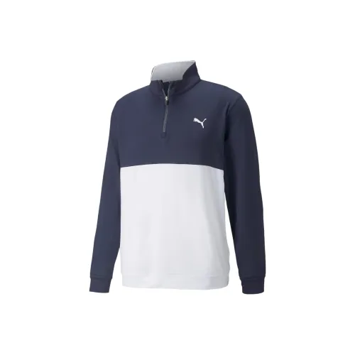 PUMA Gamer Colourblock Quarter Zip Толстовка Мужская Морской Синий