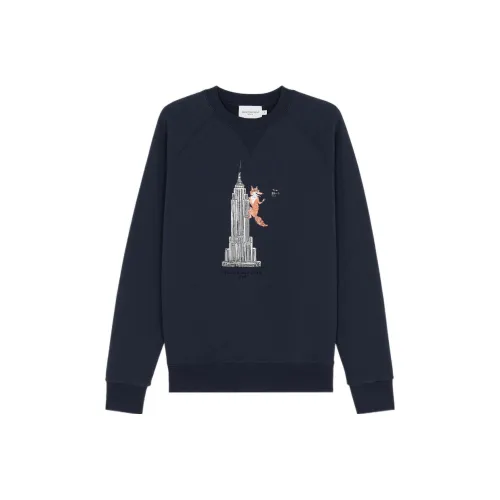 Maison Kitsune Темно-синие мужские свитшоты
