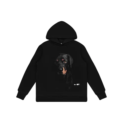 HARSH AND CRUEL Американский уличный стиль Rottweiler Собака Голова Дизайн Свободный крой Повседневный худи Куртка Унисекс Черный