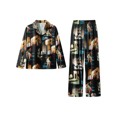 Gongdie Черный Женские Пижамные Комплекты