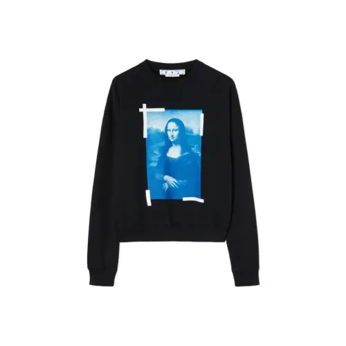 Off Белый Mona Lisa series Черный мужской Свитшоты