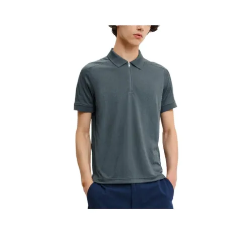 AIGLE T Рубашка Мужская Угольный Серый