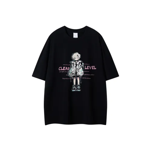 Уровень Короткий Sleeved T-рубашки Унисекс