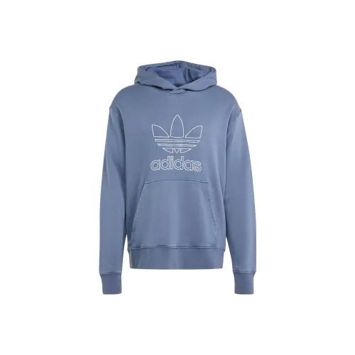 Adidas Originals adi color Adicolor OUTLINE Hoodie Sweatshirt Men's Gray Blue