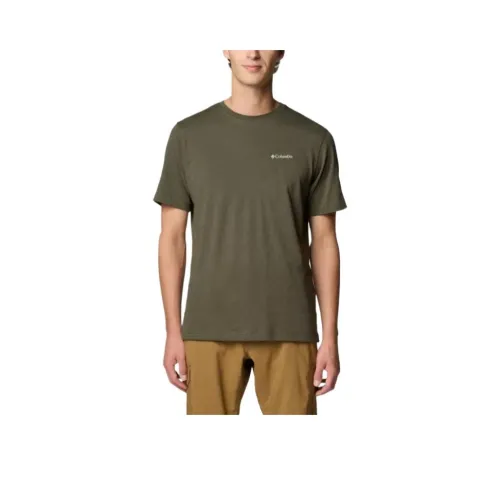 Columbia Thistletown Hills T-Рубашка Мужская Зеленая Clothed Heather