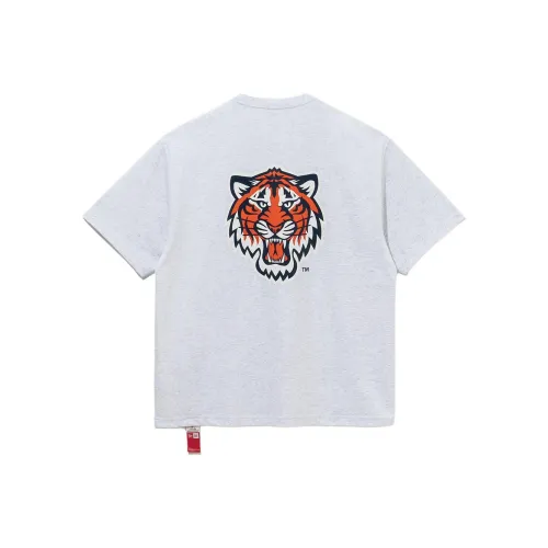New Era T-Shirt Korean Style Unisex Gray New Era T-Shirt Корейский стиль Унисекс Серый