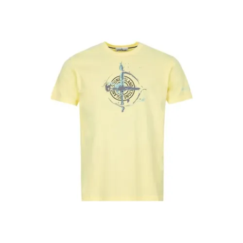 STONE ISLAND Рубашка Мужская Светло-Желтая