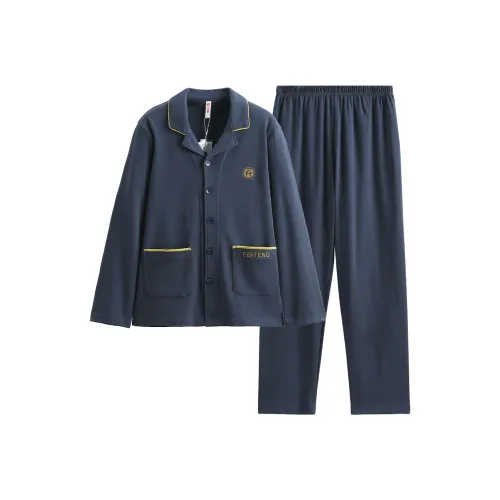 FENTENG Пижамный комплект мужской темно-синий