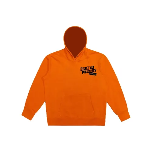 STNW С капюшоном свободный крой худи унисекс оранжевый