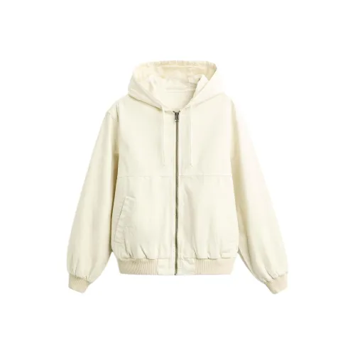 ZARA Устричный белый Унисекс Куртки