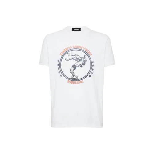 DSQUARED 2 Белый Мужской T-Рубашки