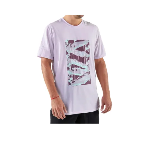 DECATHLON T-рубашка мужская светло-розовый фиолетовый фиолетовый