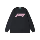 Чёрный с розовым принтом