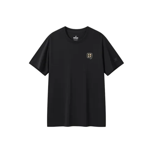 XTEP Vitality Series T-Shirt Унисекс Глубокий Черный