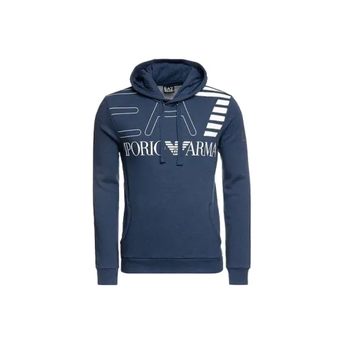EMPORIO ARMANI EA7 Темно-синий Синий Мужские Свитшоты
