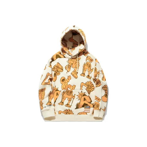 LINING Китай Li NING X MARKET Co Branded Series Толстовка Мужской Облако Абрикос Полный принт