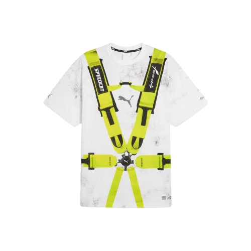 Puma x A$AP ROCKY совместная модель T-рубашка мужская белая и синяя