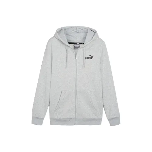 PUMA Essentials Sweat À Capuche Zippé Complet Sweatshirt Мужской Светло-Серый