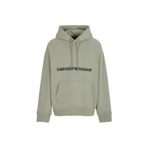 EMPORIO ARMANI FW23 Свитшот Мужской Шалфейно-зеленый