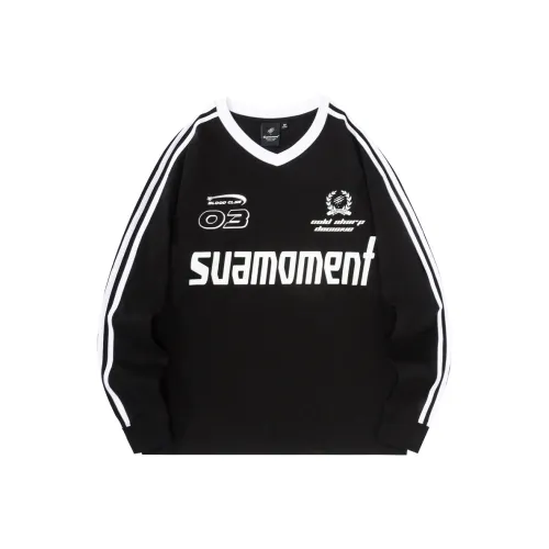 Suamoment Длинный рукав T-рубашка Sports Casual Свободный крой Топ Унисекс