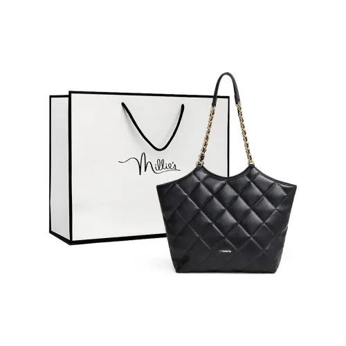 MILLIE'S Синтетическая кожа Тоут Портативный Подмышечный Сумка на плечо Большой Женские Черный