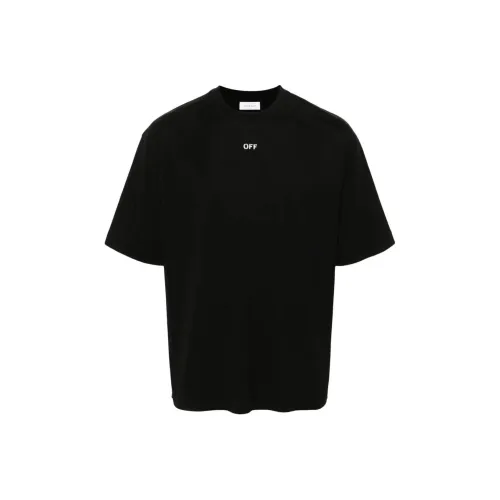 Off Белый Черный Мужские T-рубашки