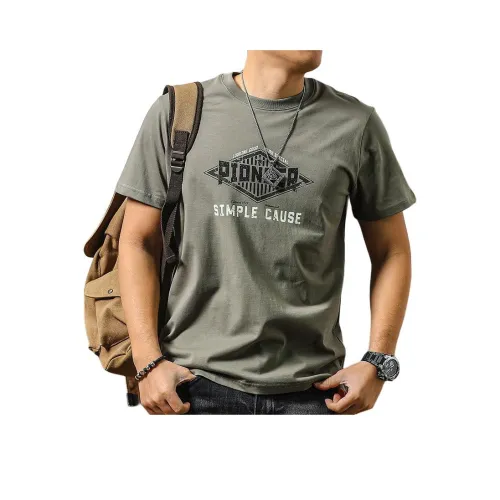 Seasonal Words T Рубашка Мужская Серая Зеленая